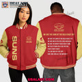 AFL Gold Coast SUNS Baseball Jacket – We Are The Suns Of The Gold Coast Sky