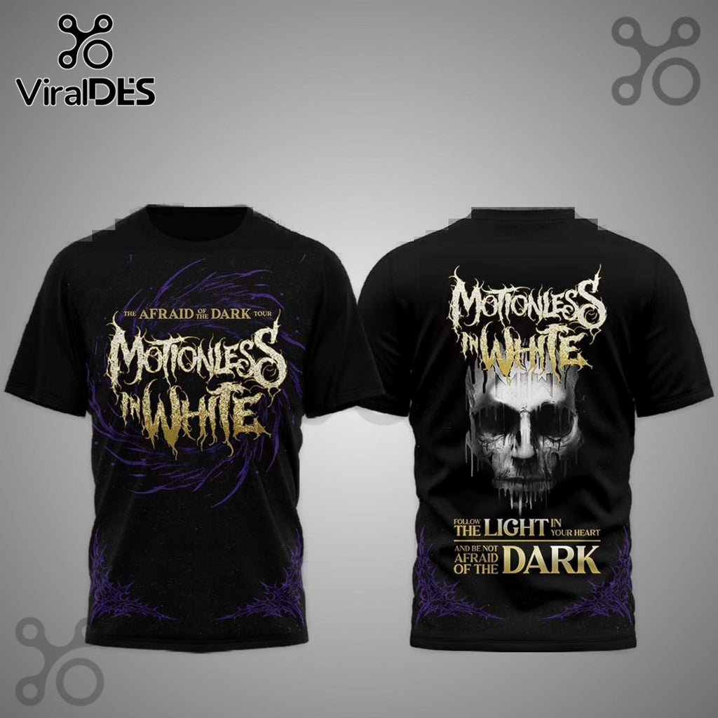 Afraid Of The Dark Motionless in White 3D T-Shirt