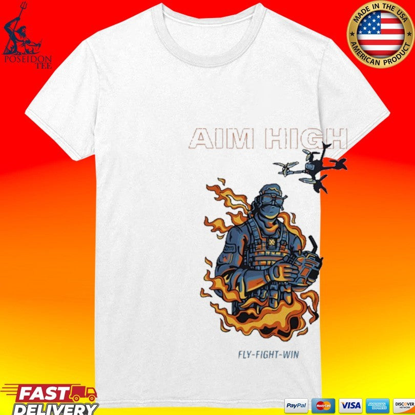 Aim High Guardians Of Ukrainian Fly Fight Win T-shirt