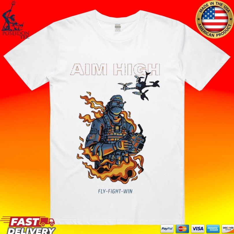 Aim High Guardians Of Ukrainian Fly Fight Win T-shirt