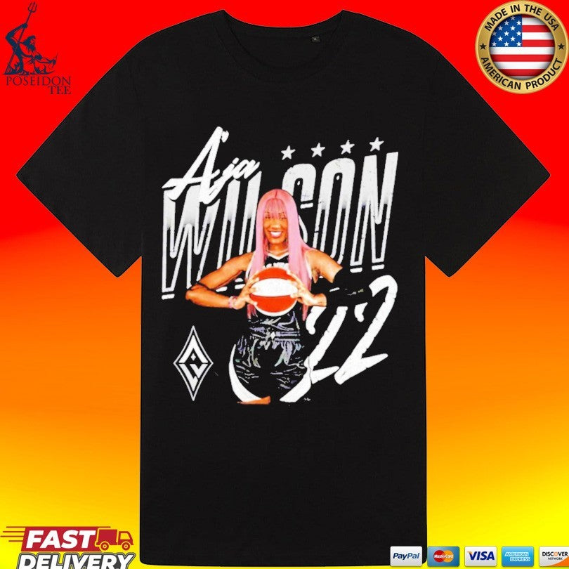 A’ja Wilson Las Vegas Aces Player Pose T-shirt