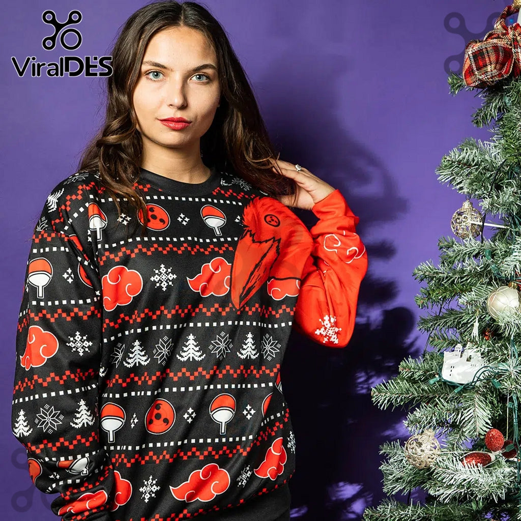 Akatsuki Itachi Symbolic Crows Christmas Sweater