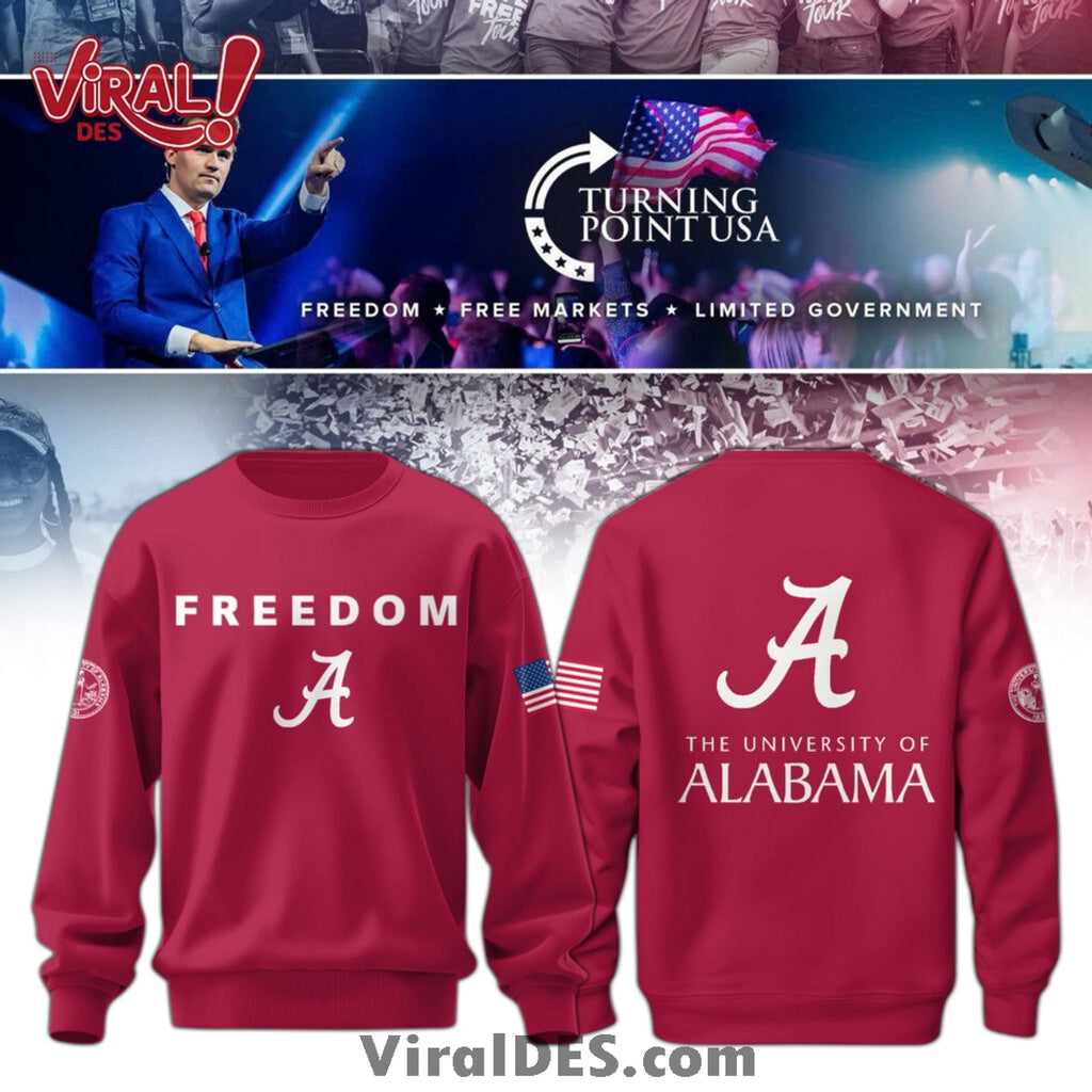 Alabama Campus Freedom 2025 Red Hoodie