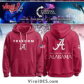 Alabama Campus Freedom 2025 Red Hoodie And Cap