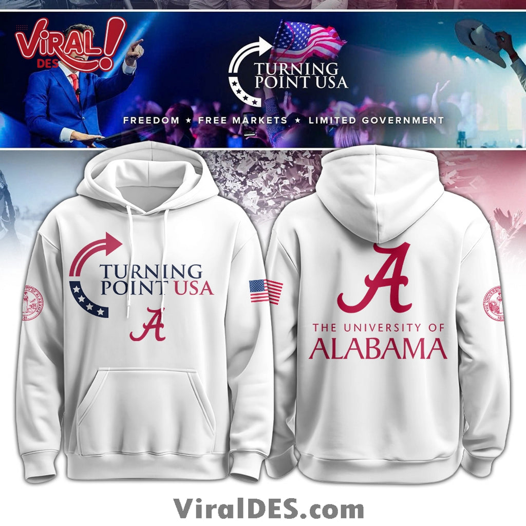 Alabama Campus Turning Point USA White Hoodie