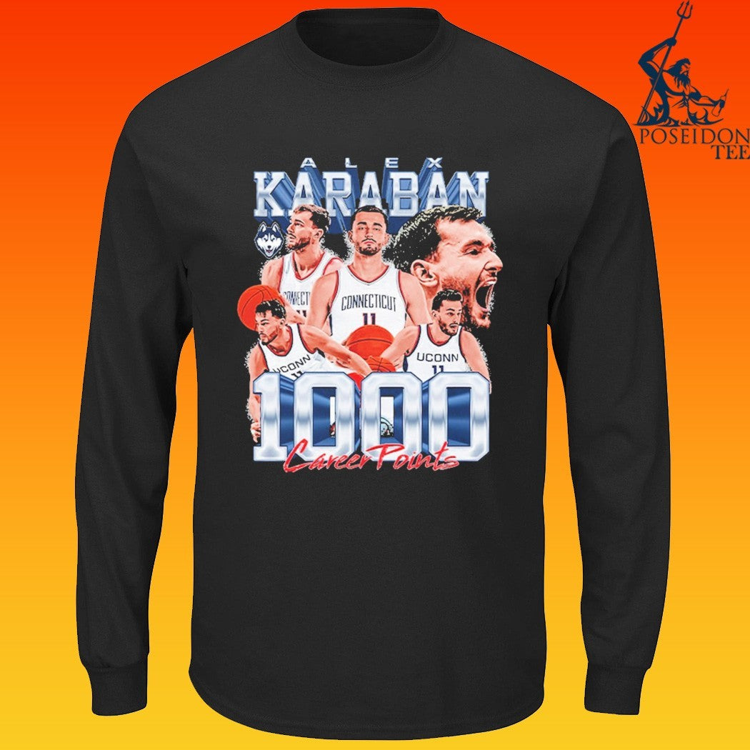 Alex Karaban 1000 Career Points UConn Huskies Men’s Basketball Connecticut T-shirt