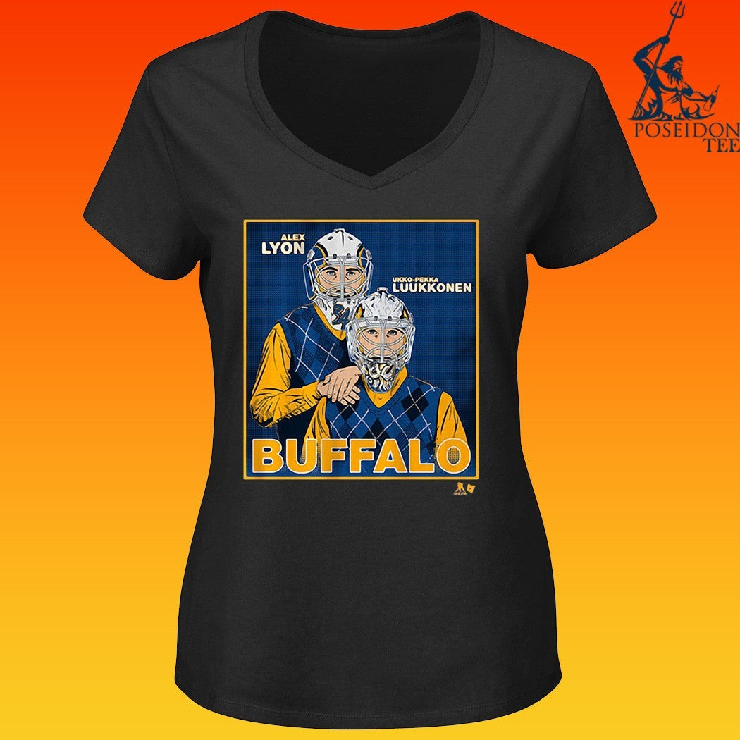 Alex Lyon & Ukko-pekka Luukkonen Buffalo Family Portrait T-shirt