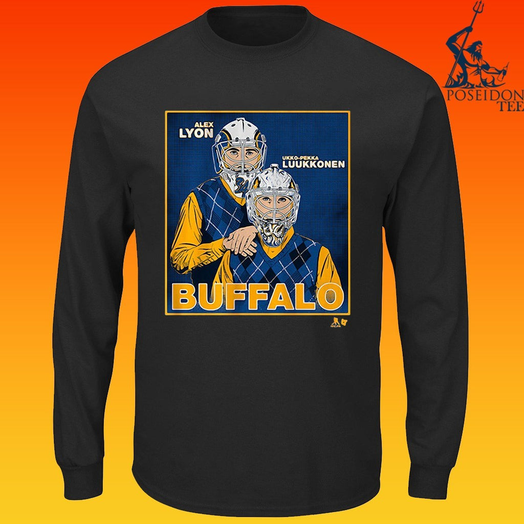 Alex Lyon & Ukko-pekka Luukkonen Buffalo Family Portrait T-shirt