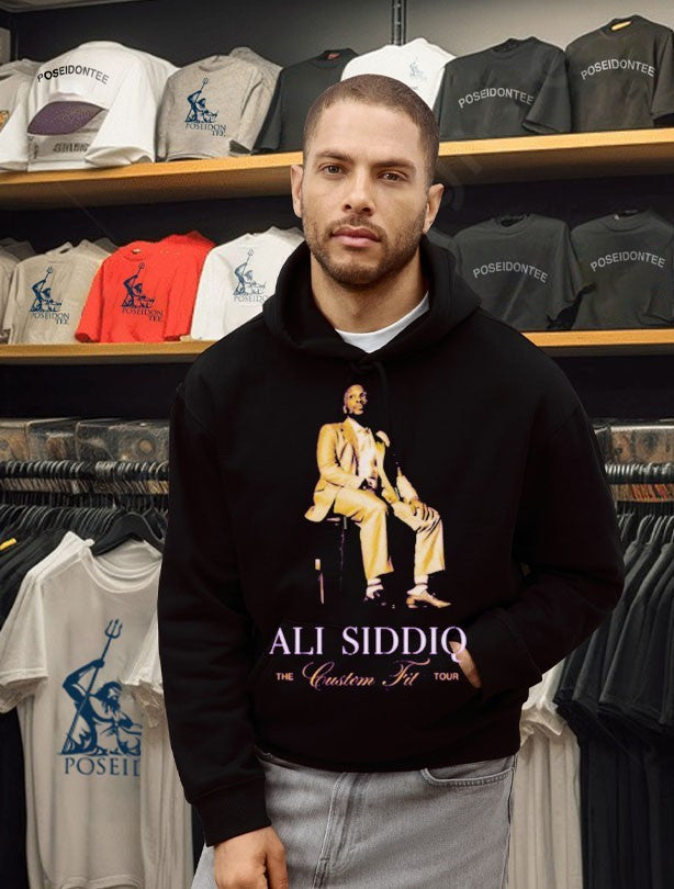 Ali Siddiq Sitting Chair Purple Gold T-shirt