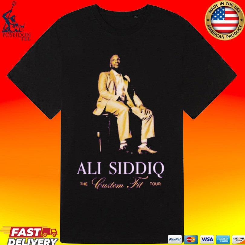 Ali Siddiq Sitting Chair Purple Gold T-shirt