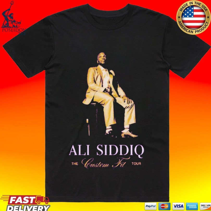 Ali Siddiq Sitting Chair Purple Gold T-shirt