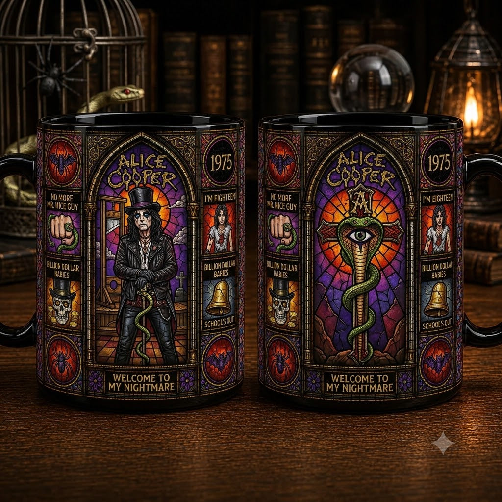 Alice Cooper Stained Glass Accent Mug
