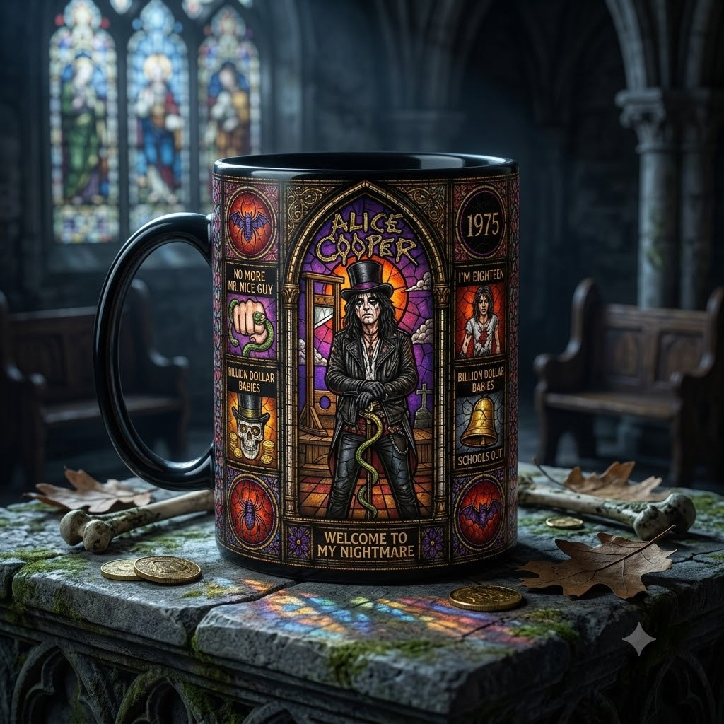 Alice Cooper Stained Glass Accent Mug