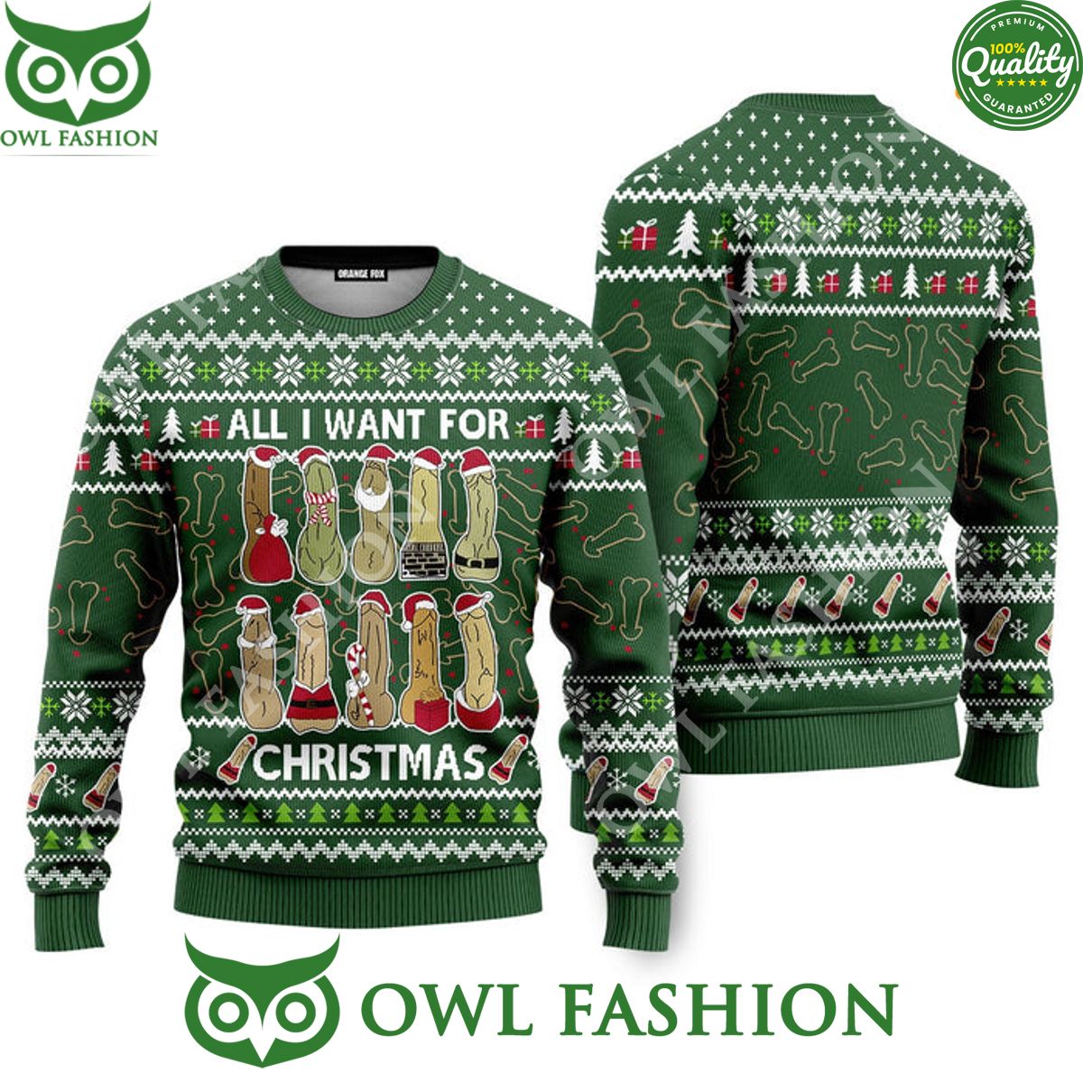 All I Want For Christmas Is You Funny Penis Toys Jumper Ugly Christmas Sweater