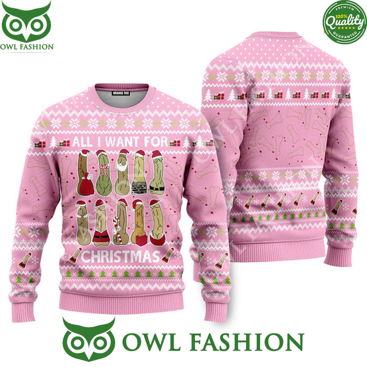 All I Want For Christmas Is You Funny Penis Toys Jumper Ugly Christmas Sweater
