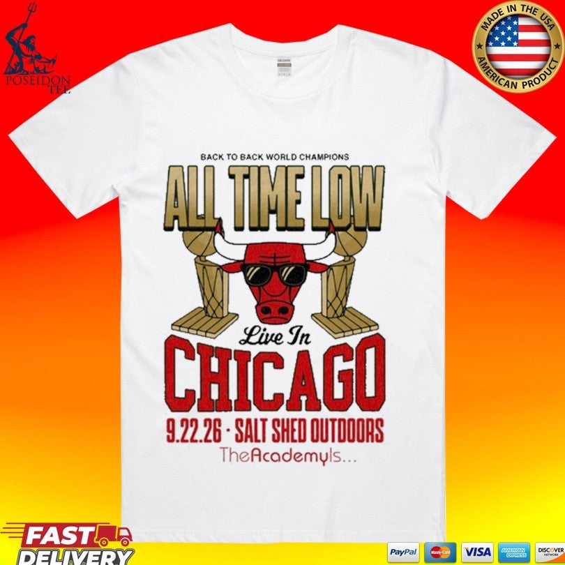All Time Low Live In Chicago Il On Sept 22 2026 T-shirt