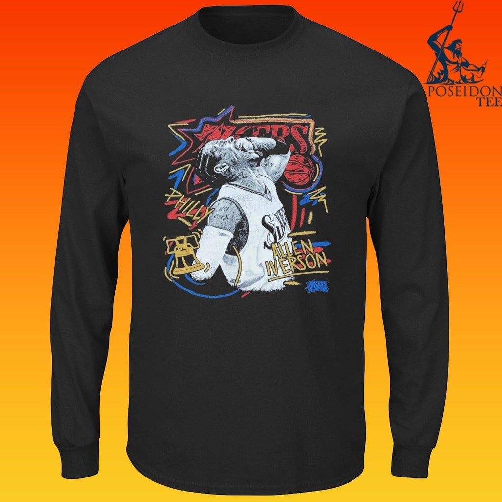 Allen Iverson Philadelphia 76ers Mitchell & Ness Chalked Up T-shirt