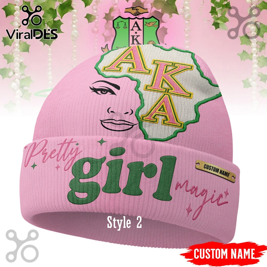 Alpha Kappa Alpha Custom Name Beanie Hat