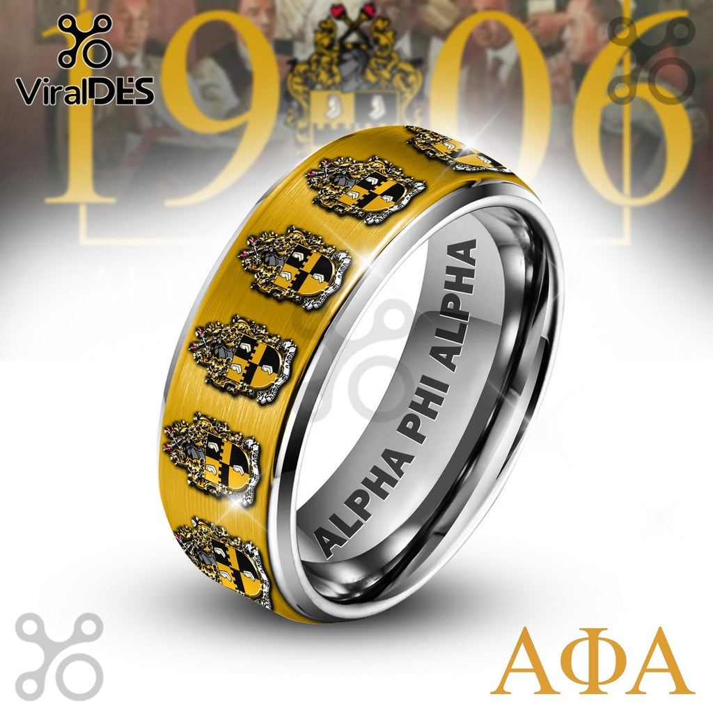 Alpha Phi Alpha Limited Edition Silver Tungsten Ring
