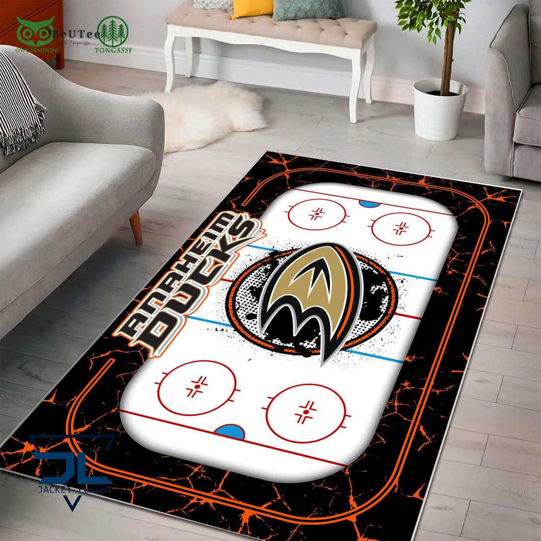 Anaheim Ducks NHL Hockey Team Carpet Rug