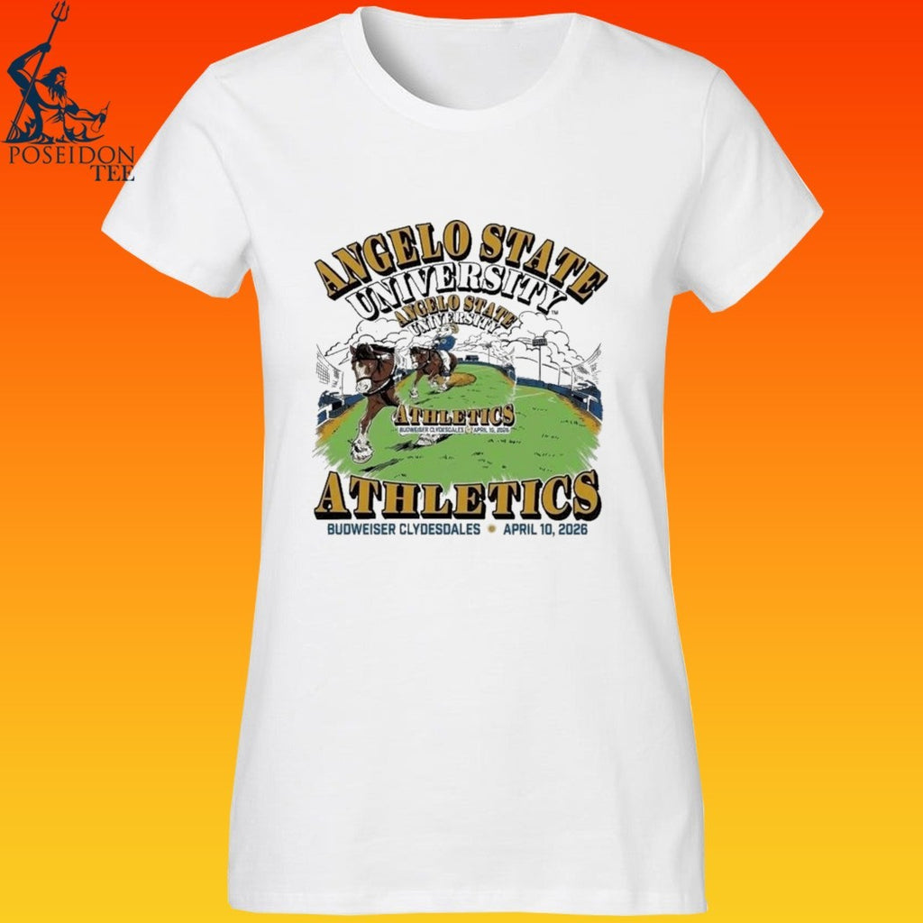 Angelo State University Athletics Budweiser Clydesdales April 10 2026 T-shirt
