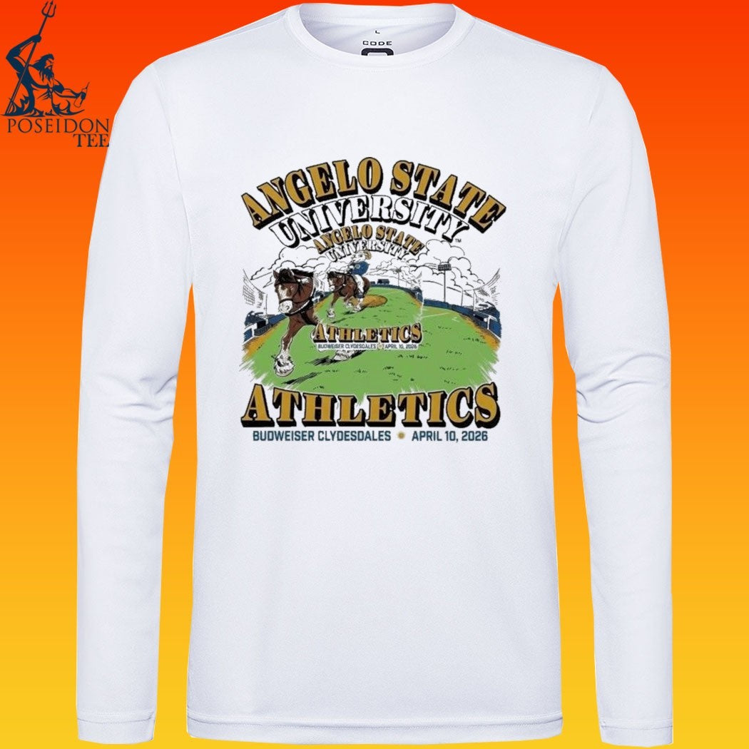 Angelo State University Athletics Budweiser Clydesdales April 10 2026 T-shirt