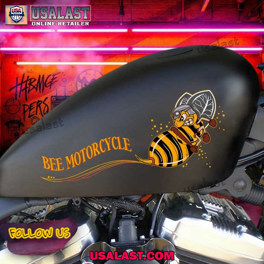 Angry Bee Motorcycle Custom Text Decal