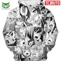Anime Ahegao Hentai Face Hd 3d Aop Hoodie