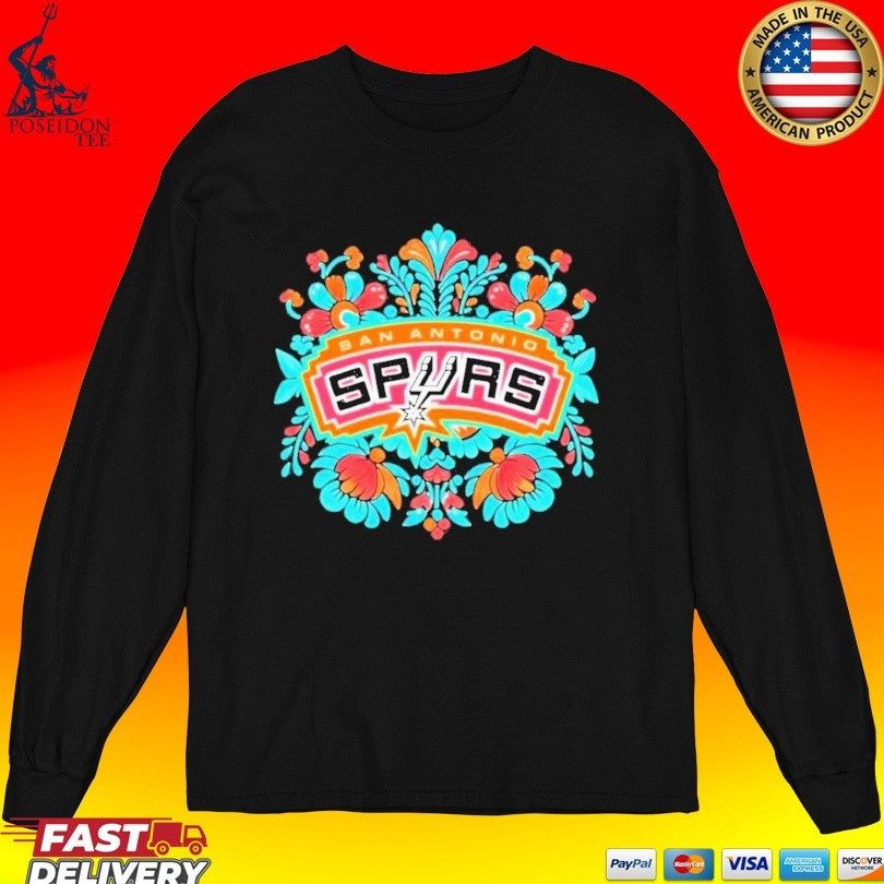 Antonio Spurs Fiesta Basketball Floral Nba Playoffs 2026 T-shirt