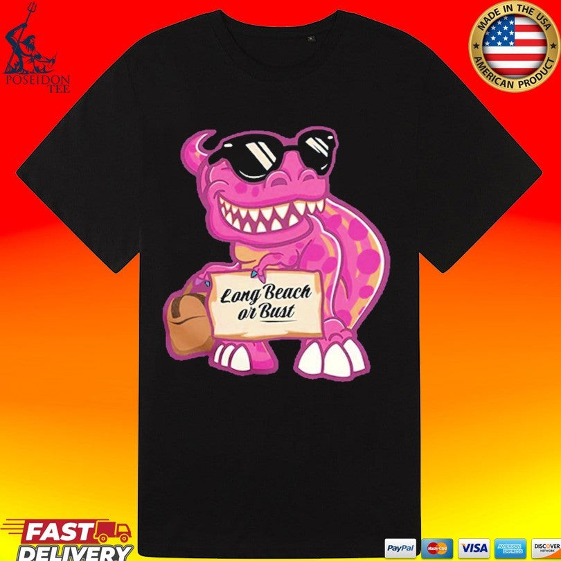 Ao Racing Long Beach Or Bust Dinosaur T-shirt