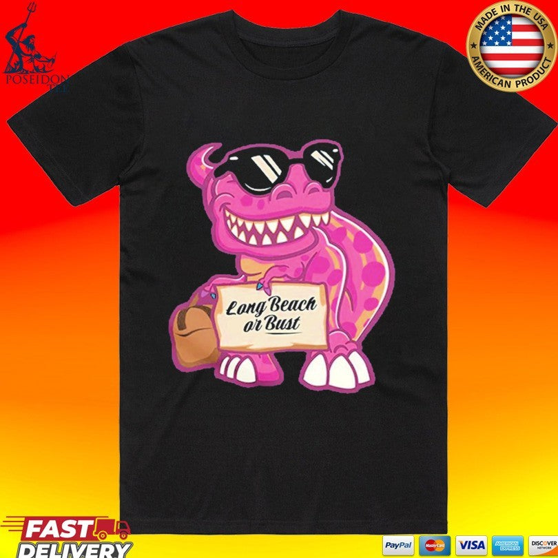 Ao Racing Long Beach Or Bust Dinosaur T-shirt