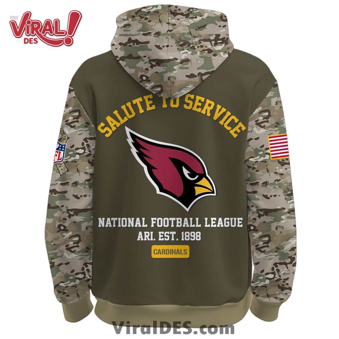 Arizona Cardinals 2025 Salute to Service Hoodie, Long Pants