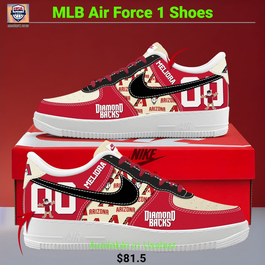 Arizona Diamondbacks Personalized Air Force 1 Shoes
