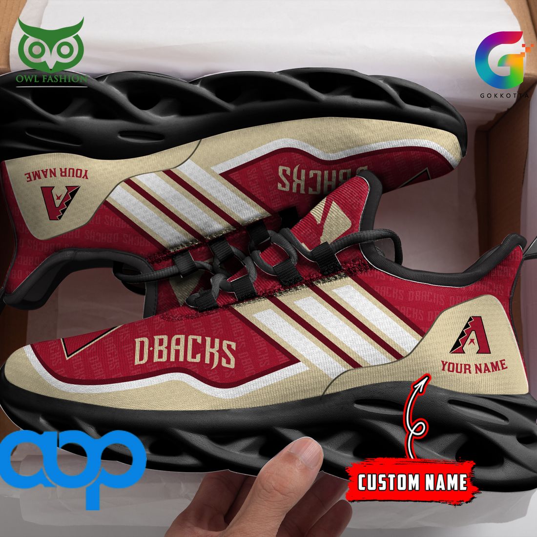 Arizona Diamondbacks MLB Personalized New Max Soul Sneaker