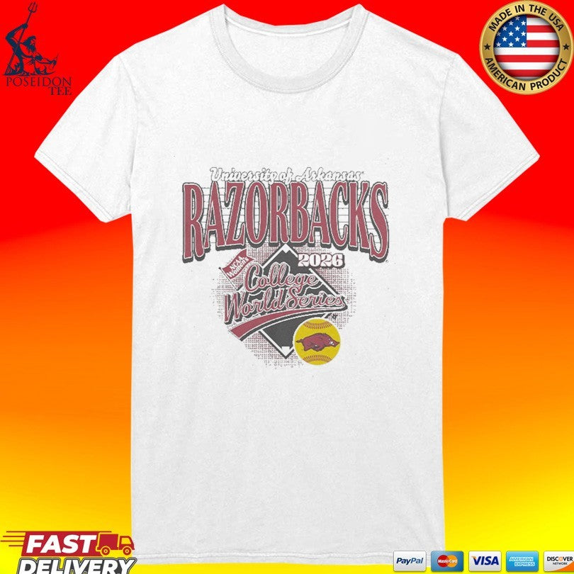 Arkansas Softball University Of Arkansas Razorbacks 2026 Women’s College World Series T-shirt