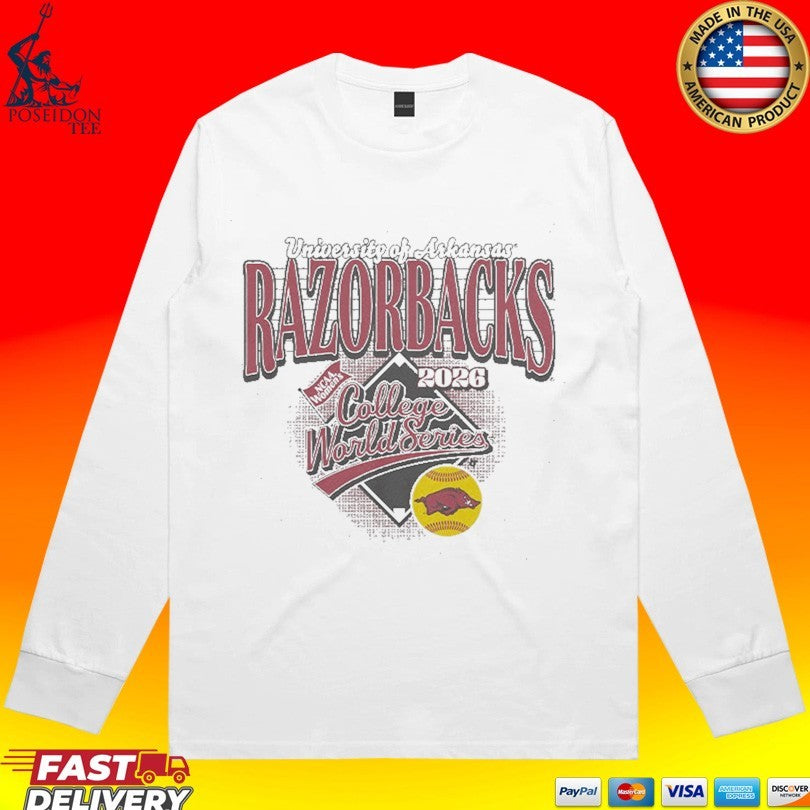Arkansas Softball University Of Arkansas Razorbacks 2026 Women’s College World Series T-shirt