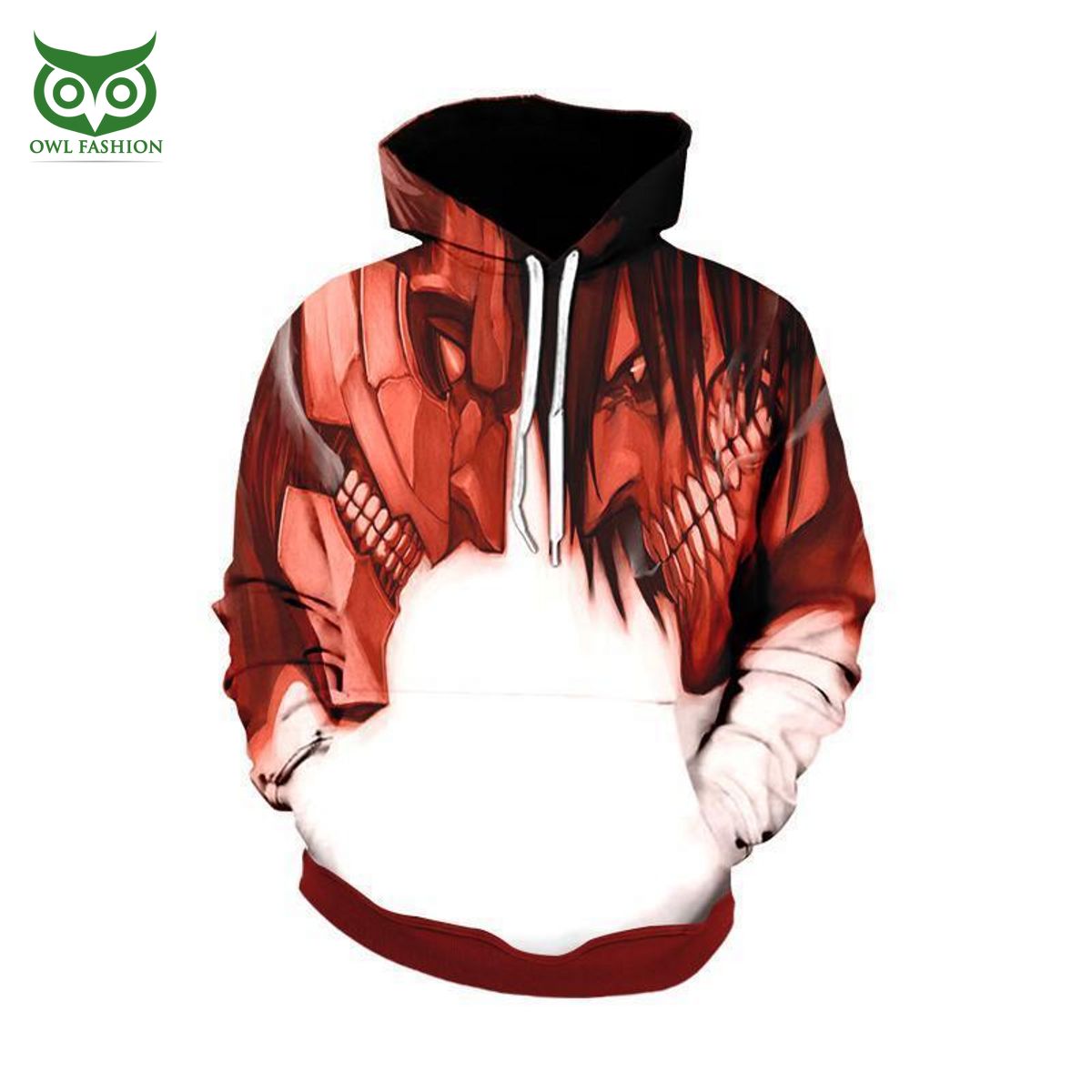 Armored Titan Vs Attack Titan Aot Attack On Titan Zip Up 3D Hoodie
