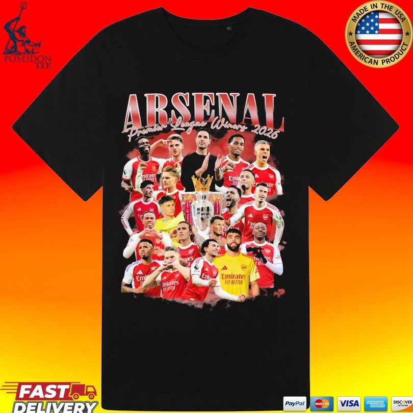 Arsenal Champions 2026 Premier League Winners T-shirt
