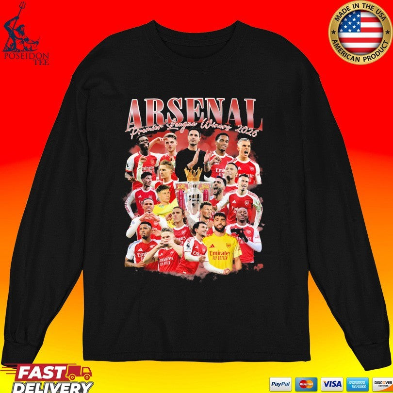 Arsenal Champions 2026 Premier League Winners T-shirt