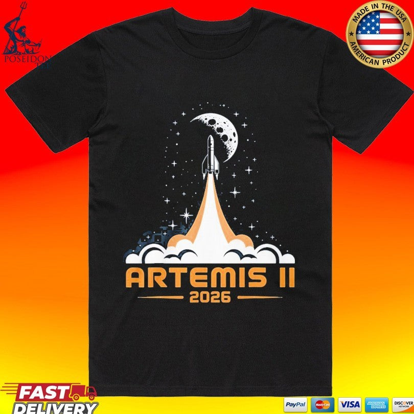 Artemis II Moon Launch 2026 Mission T-shirt