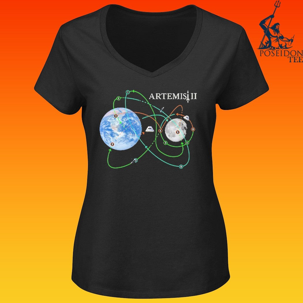 Artemis Ii Moon Mission Nasa Space Program Fan T-shirt