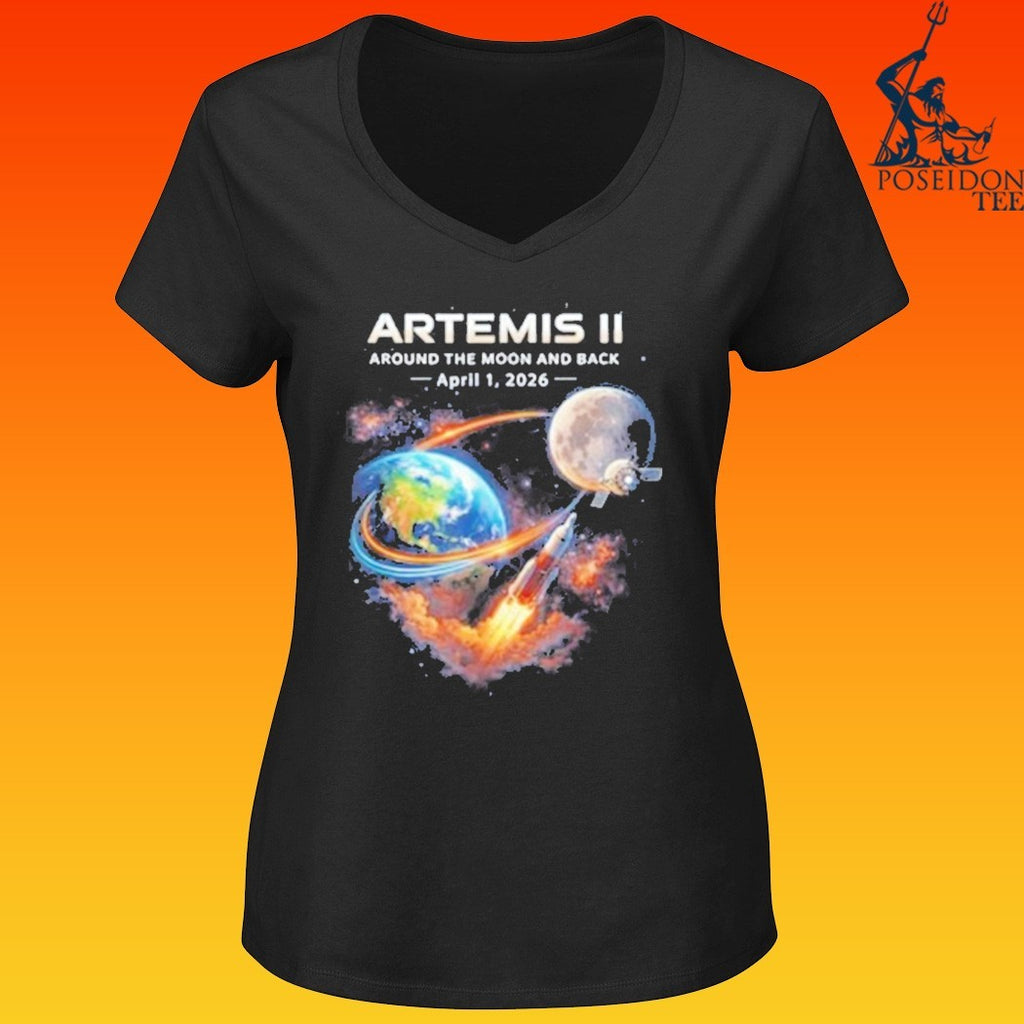 Artemis Ii Rocket Space Launch Back To The Moon Mission 2026 T-shirt