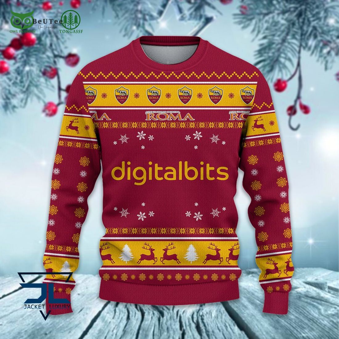 AS Roma Football Lega Serie A Ugly Sweater