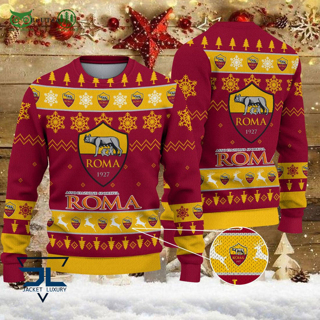 AS Roma Team Football Lega Serie A Ugly Sweater