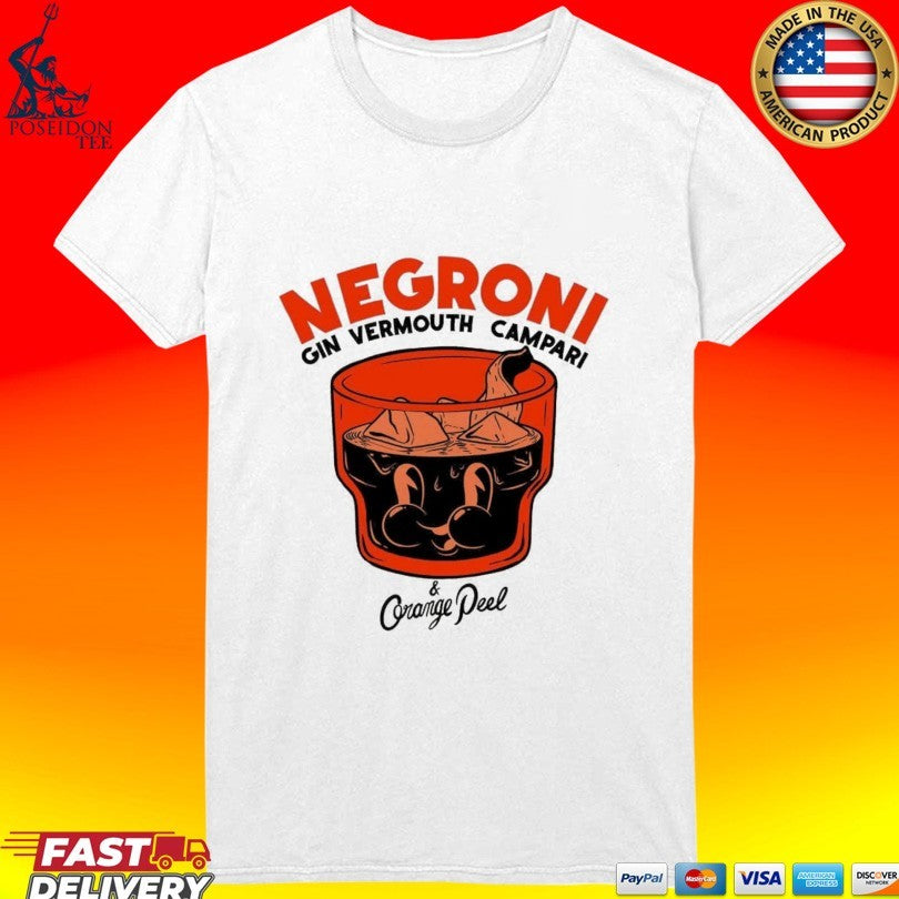 Astrofat Negroni Gin Vermouth Campari And Orange Peel T-shirt