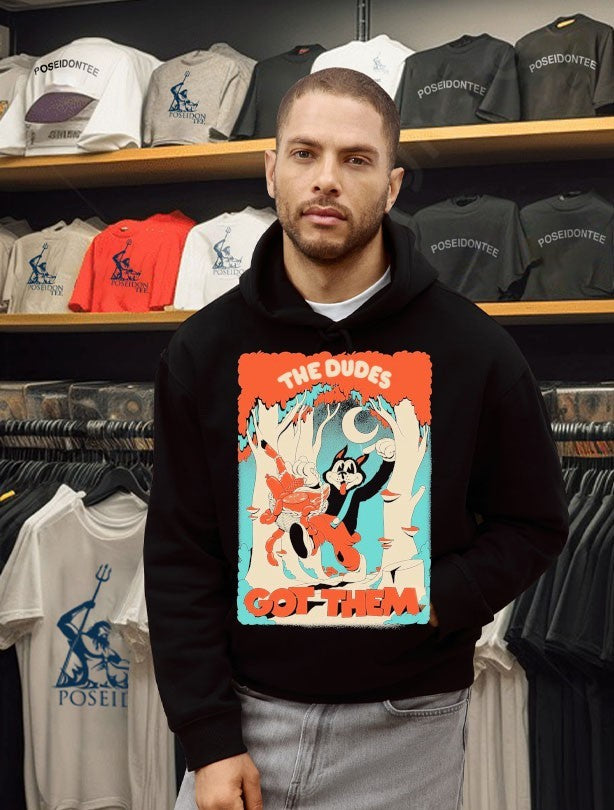 Astrofat The Dudes Got Them Big Black Wolf T-shirt