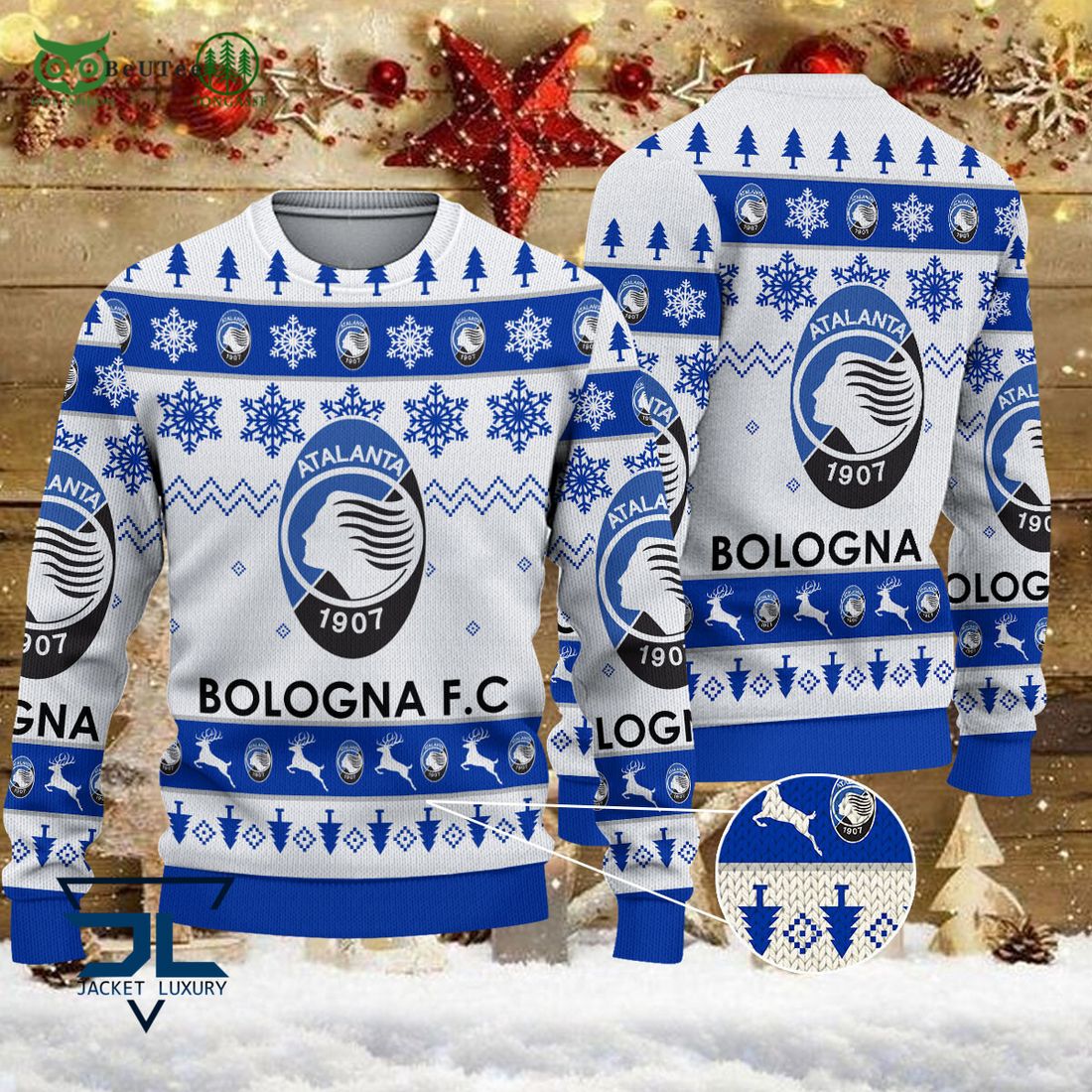 Atalanta Bergamasca Calcio Team Football Lega Serie A Ugly Sweater