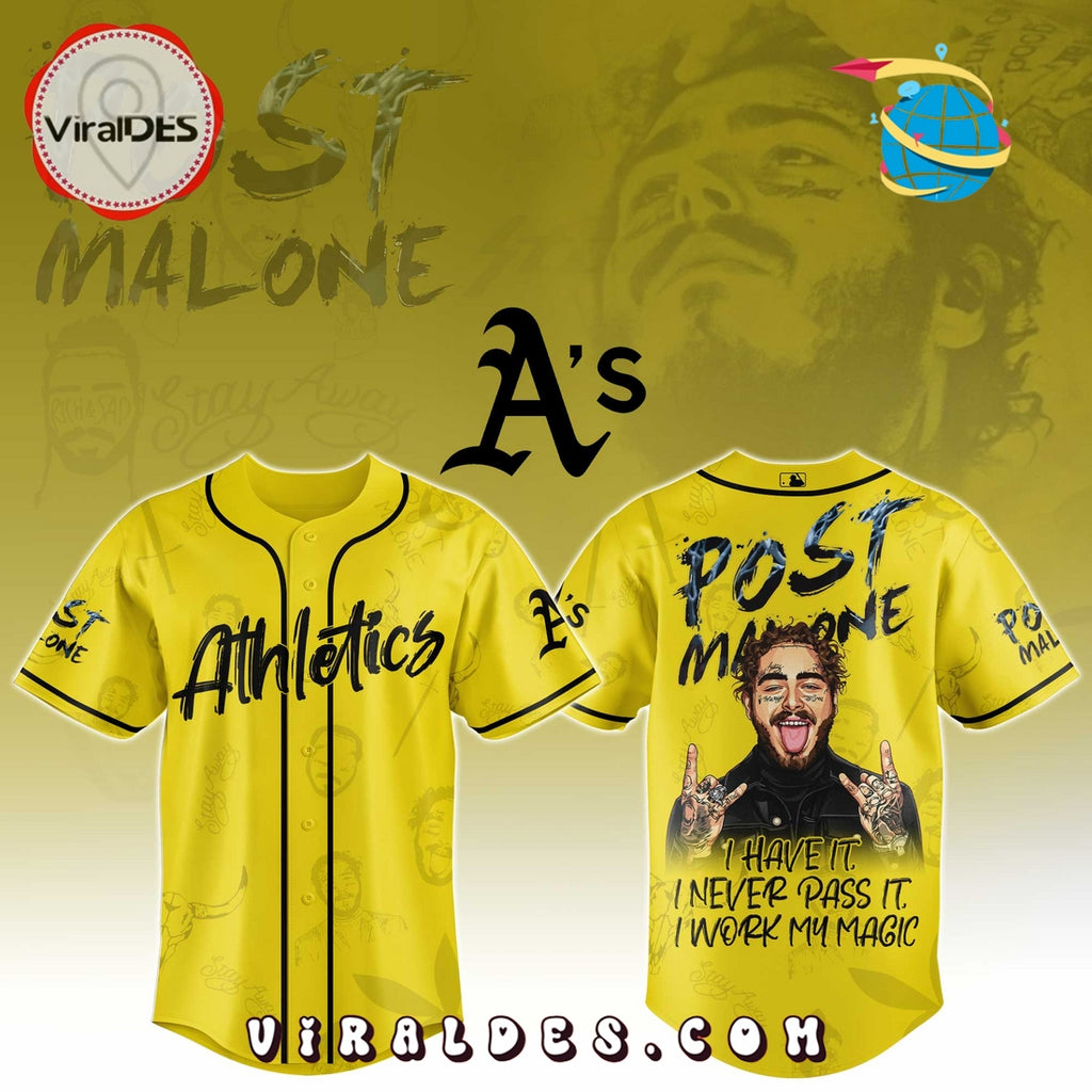 Athletics x Post Malone Tour 2025 Baseball Jersey