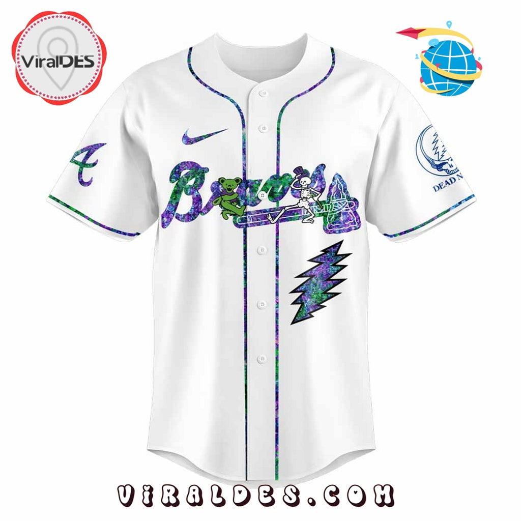 Atlanta Braves Grateful Dead Night 2025 Baseball Jersey