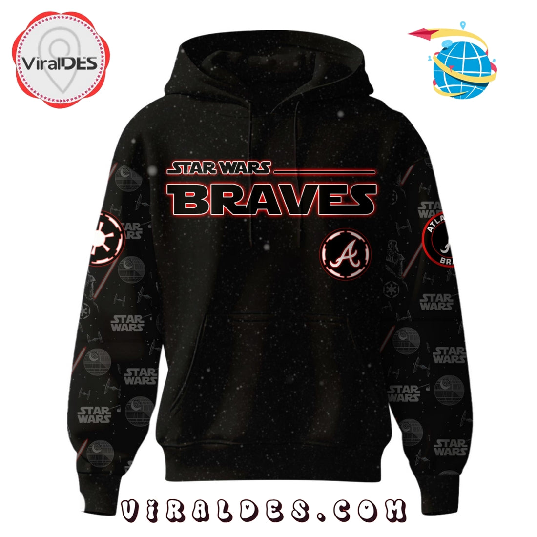 Atlanta Braves MLB x Star War Night Hoodie, Jogger, Cap